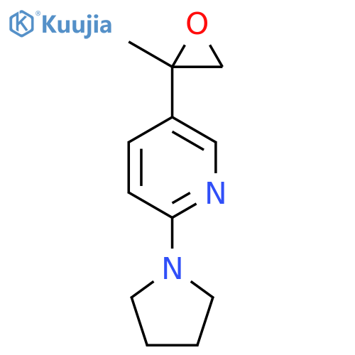 5-(2-methyloxiran-2-yl)-2-(pyrrolidin-1-yl)pyridine structure