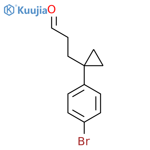 3-1-(4-bromophenyl)cyclopropylpropanal structure