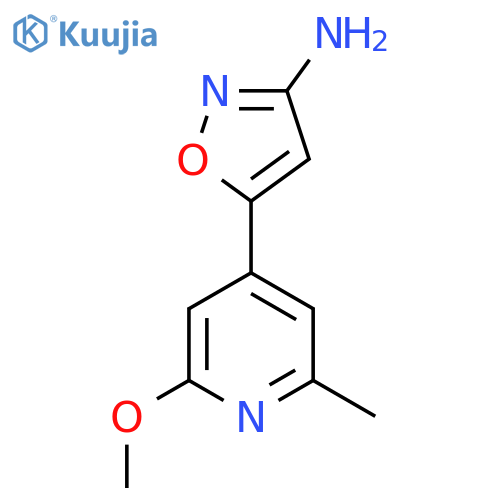 5-(2-methoxy-6-methylpyridin-4-yl)-1,2-oxazol-3-amine structure