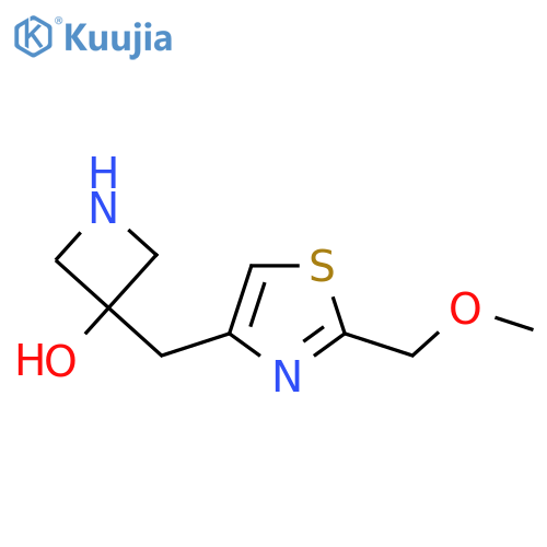 3-{2-(methoxymethyl)-1,3-thiazol-4-ylmethyl}azetidin-3-ol structure