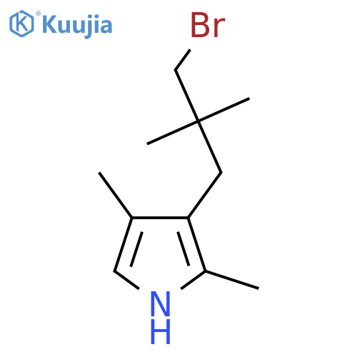 3-(3-bromo-2,2-dimethylpropyl)-2,4-dimethyl-1H-pyrrole structure