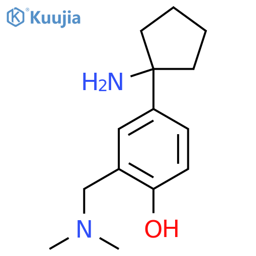 4-(1-aminocyclopentyl)-2-(dimethylamino)methylphenol structure