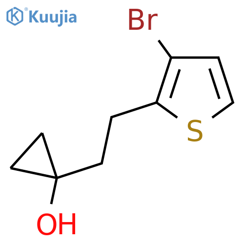 1-[2-(3-Bromothiophen-2-yl)ethyl]cyclopropan-1-ol structure
