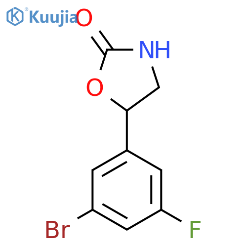 5-(3-bromo-5-fluorophenyl)-1,3-oxazolidin-2-one structure