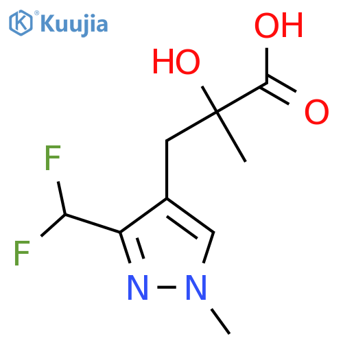3-3-(difluoromethyl)-1-methyl-1H-pyrazol-4-yl-2-hydroxy-2-methylpropanoic acid structure