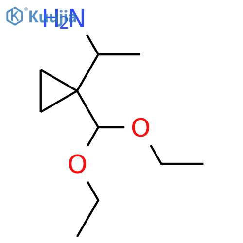 1-1-(diethoxymethyl)cyclopropylethan-1-amine structure