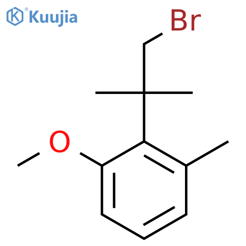 2-(1-bromo-2-methylpropan-2-yl)-1-methoxy-3-methylbenzene structure