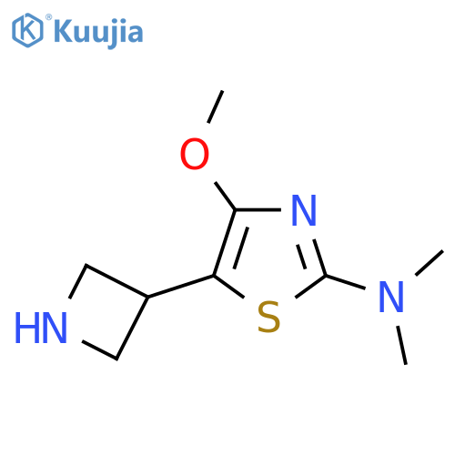 5-(azetidin-3-yl)-4-methoxy-N,N-dimethyl-1,3-thiazol-2-amine structure