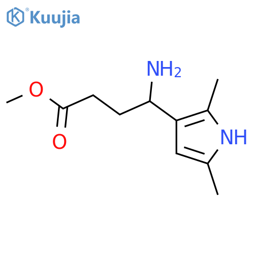 methyl 4-amino-4-(2,5-dimethyl-1H-pyrrol-3-yl)butanoate structure