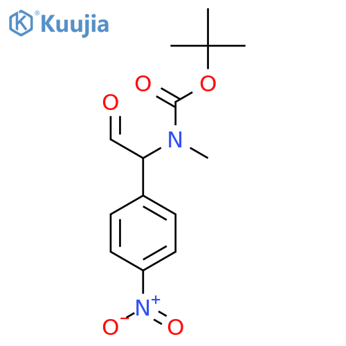 tert-butyl N-methyl-N-1-(4-nitrophenyl)-2-oxoethylcarbamate structure