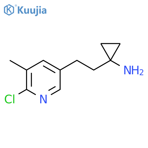 1-2-(6-chloro-5-methylpyridin-3-yl)ethylcyclopropan-1-amine structure