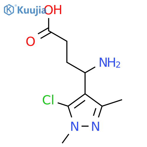 4-amino-4-(5-chloro-1,3-dimethyl-1H-pyrazol-4-yl)butanoic acid structure