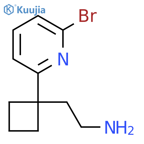 2-1-(6-bromopyridin-2-yl)cyclobutylethan-1-amine structure