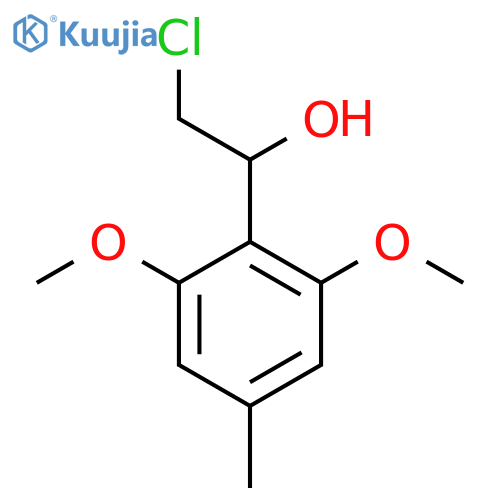 2-chloro-1-(2,6-dimethoxy-4-methylphenyl)ethan-1-ol structure
