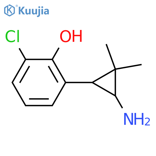 2-(3-amino-2,2-dimethylcyclopropyl)-6-chlorophenol structure