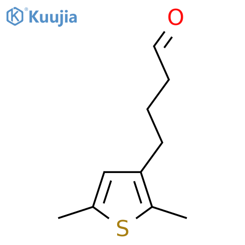 4-(2,5-dimethylthiophen-3-yl)butanal structure