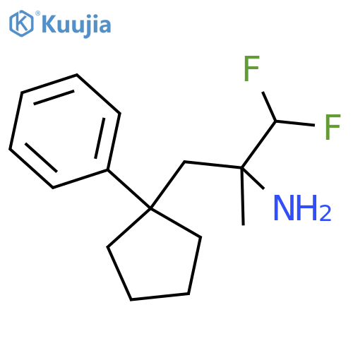 1,1-difluoro-2-methyl-3-(1-phenylcyclopentyl)propan-2-amine structure