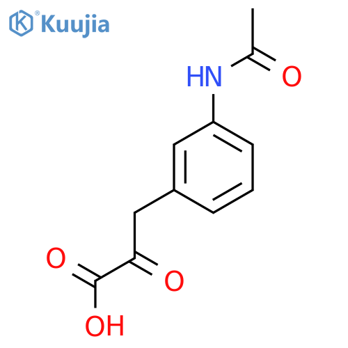 3-(3-acetamidophenyl)-2-oxopropanoic acid structure