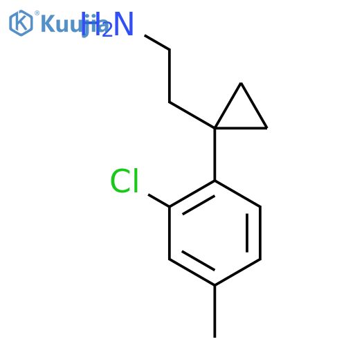 2-1-(2-chloro-4-methylphenyl)cyclopropylethan-1-amine structure