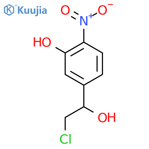 5-(2-chloro-1-hydroxyethyl)-2-nitrophenol structure