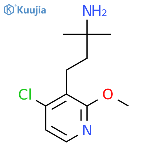 4-(4-chloro-2-methoxypyridin-3-yl)-2-methylbutan-2-amine structure