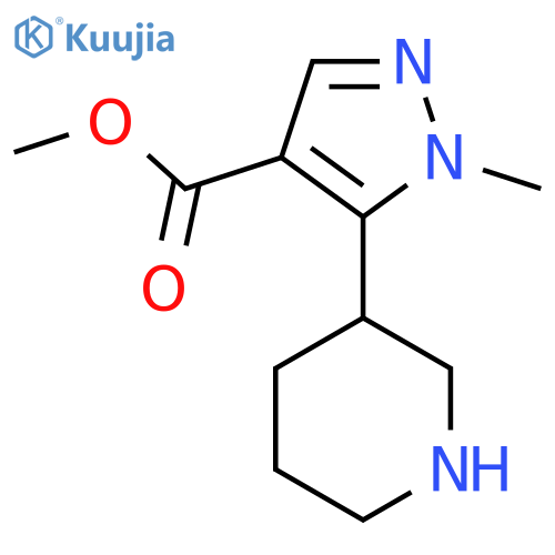 methyl 1-methyl-5-(piperidin-3-yl)-1H-pyrazole-4-carboxylate structure