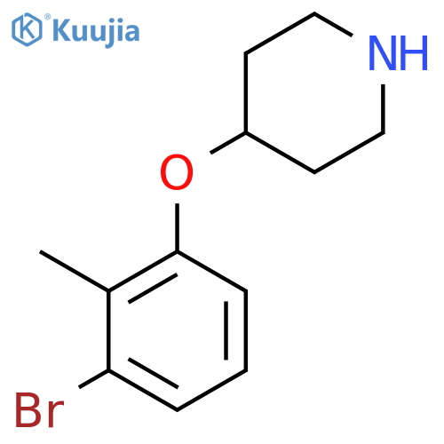 4-(3-bromo-2-methylphenoxy)piperidine structure