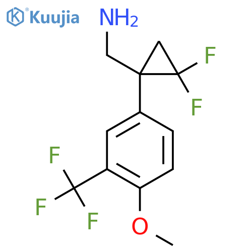 {2,2-difluoro-1-4-methoxy-3-(trifluoromethyl)phenylcyclopropyl}methanamine structure