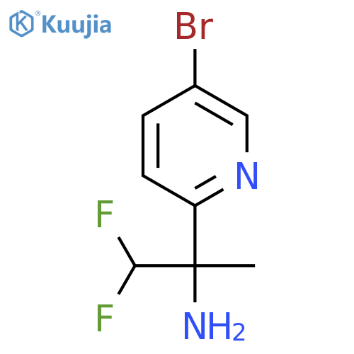 2-(5-bromopyridin-2-yl)-1,1-difluoropropan-2-amine structure