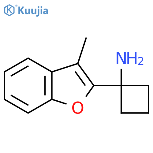 1-(3-methyl-1-benzofuran-2-yl)cyclobutan-1-amine structure