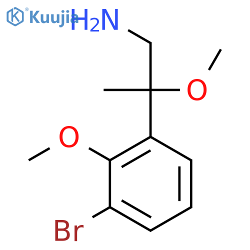 2-(3-bromo-2-methoxyphenyl)-2-methoxypropan-1-amine structure
