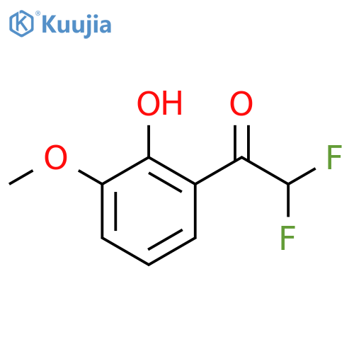 2,2-difluoro-1-(2-hydroxy-3-methoxyphenyl)ethan-1-one structure