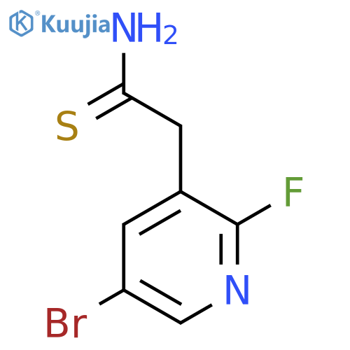 2-(5-bromo-2-fluoropyridin-3-yl)ethanethioamide structure