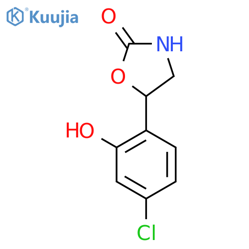 5-(4-chloro-2-hydroxyphenyl)-1,3-oxazolidin-2-one structure