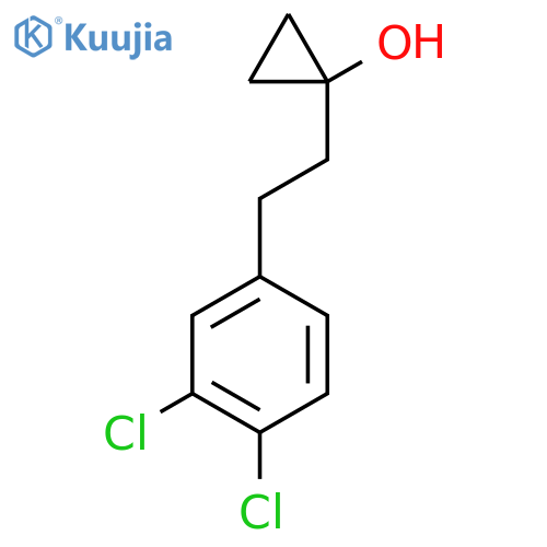 1-2-(3,4-dichlorophenyl)ethylcyclopropan-1-ol structure