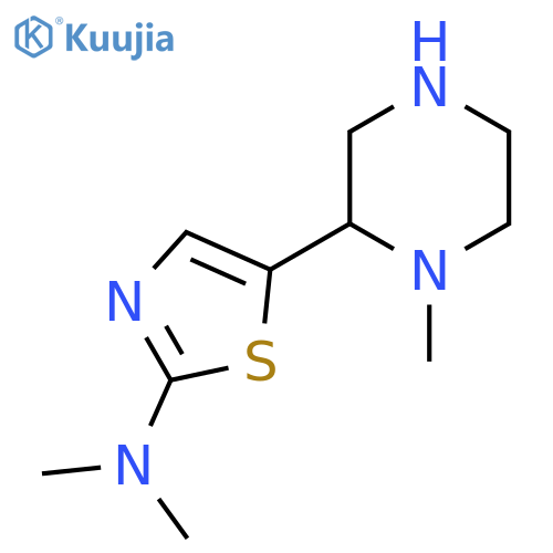 N,N-dimethyl-5-(1-methylpiperazin-2-yl)-1,3-thiazol-2-amine structure