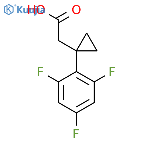 2-1-(2,4,6-trifluorophenyl)cyclopropylacetic acid structure