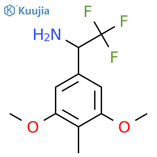 1-(3,5-dimethoxy-4-methylphenyl)-2,2,2-trifluoroethan-1-amine structure