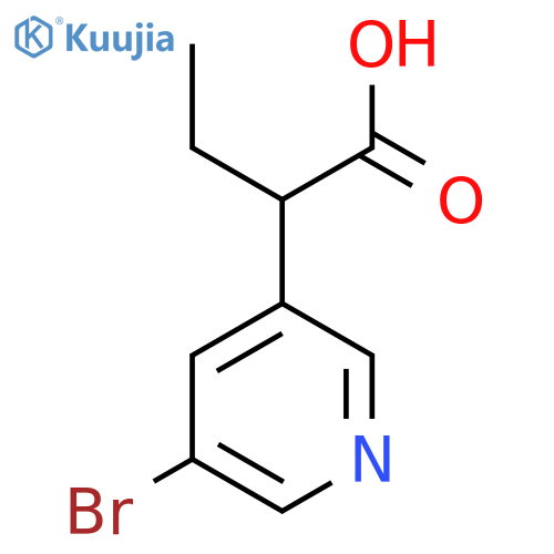 2-(5-Bromopyridin-3-yl)butanoic acid structure