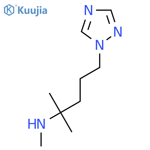 methyl2-methyl-5-(1H-1,2,4-triazol-1-yl)pentan-2-ylamine structure