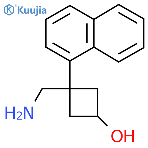 3-(aminomethyl)-3-(naphthalen-1-yl)cyclobutan-1-ol structure