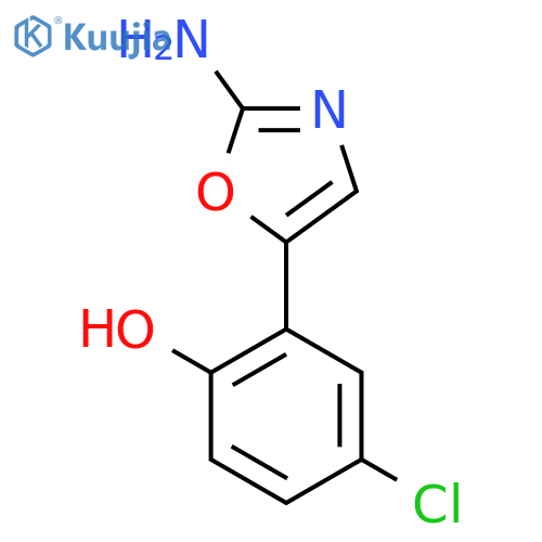 2-(2-amino-1,3-oxazol-5-yl)-4-chlorophenol structure