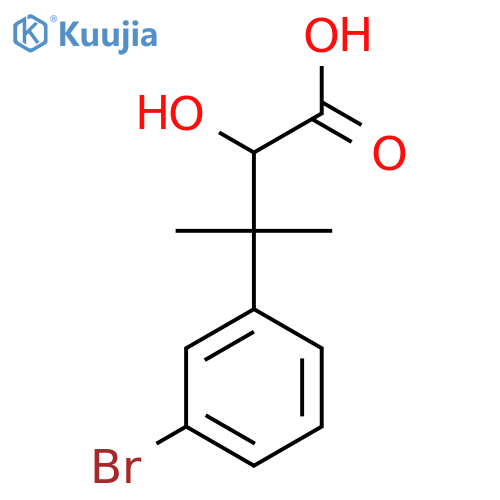 3-(3-bromophenyl)-2-hydroxy-3-methylbutanoic acid structure