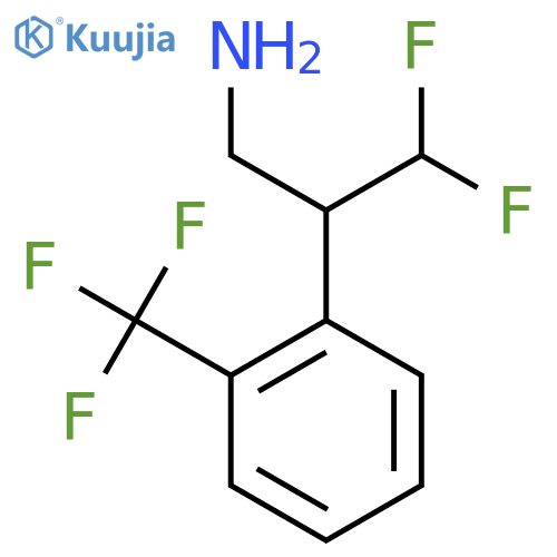 3,3-difluoro-2-2-(trifluoromethyl)phenylpropan-1-amine structure