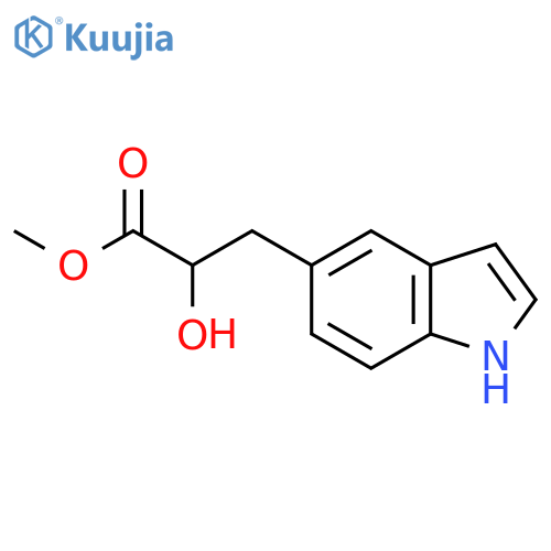 methyl 2-hydroxy-3-(1H-indol-5-yl)propanoate structure