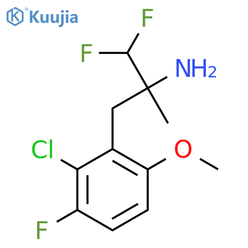 3-(2-chloro-3-fluoro-6-methoxyphenyl)-1,1-difluoro-2-methylpropan-2-amine structure