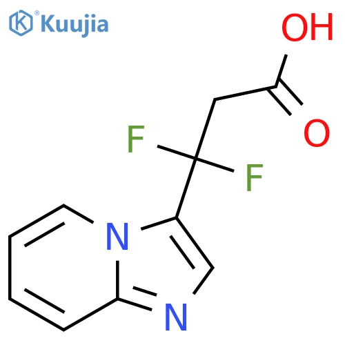 3,3-difluoro-3-{imidazo1,2-apyridin-3-yl}propanoic acid structure