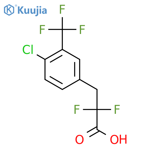 3-4-chloro-3-(trifluoromethyl)phenyl-2,2-difluoropropanoic acid structure