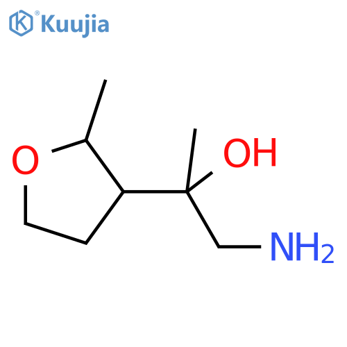 1-amino-2-(2-methyloxolan-3-yl)propan-2-ol structure
