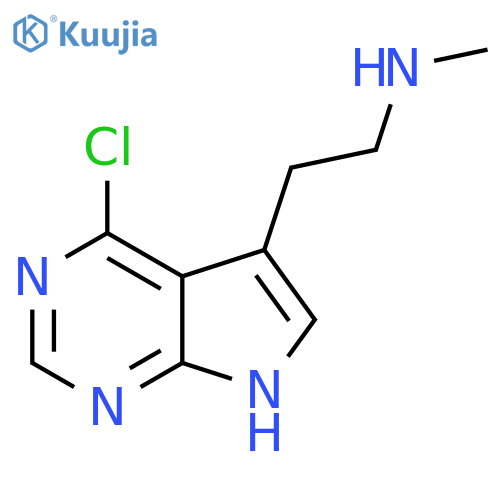 (2-{4-chloro-7H-pyrrolo2,3-dpyrimidin-5-yl}ethyl)(methyl)amine structure